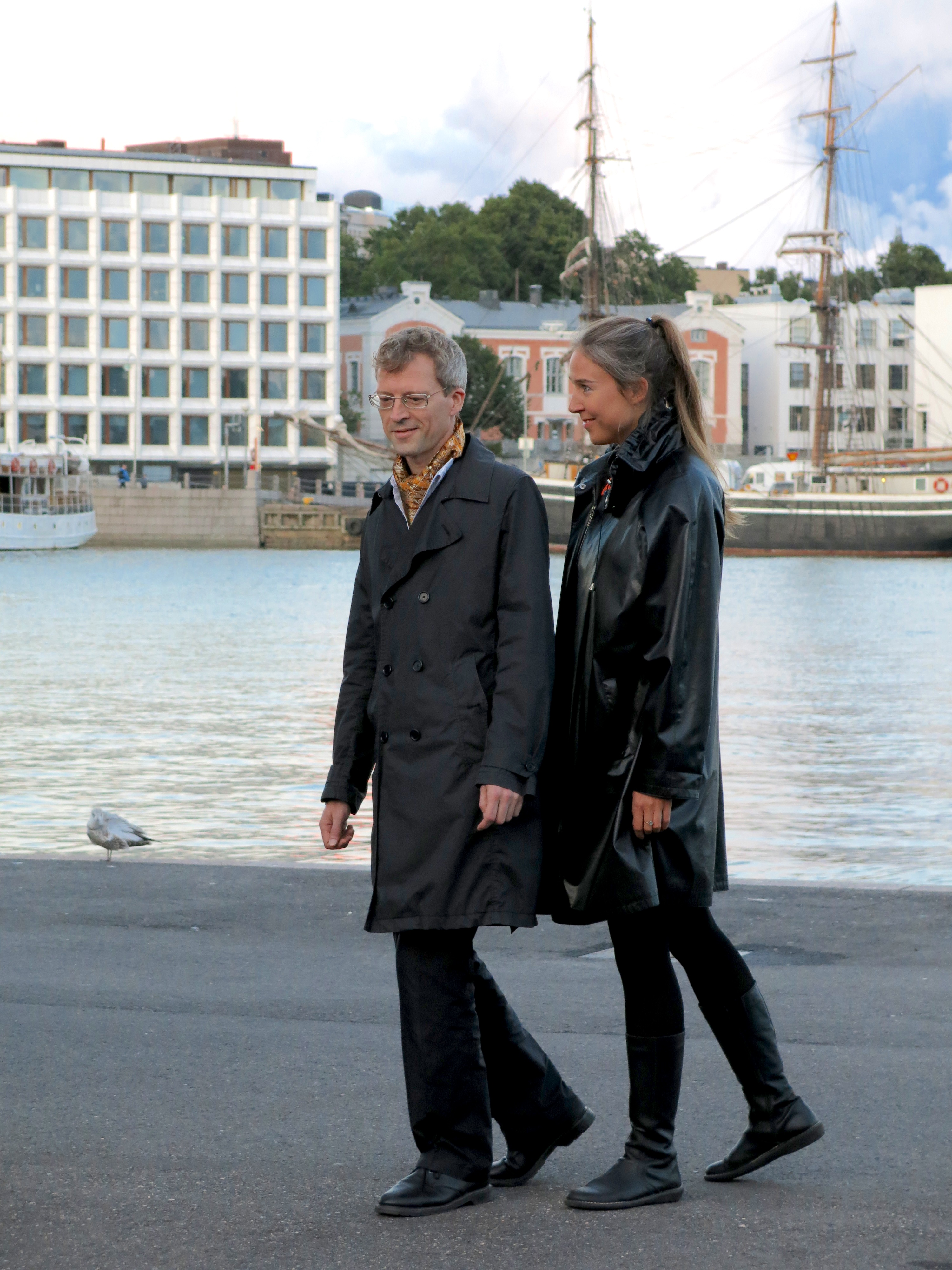 Ove Holmqvist walking during Helsinki Design Week context